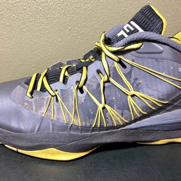 Nike Air Jordan's 2014 CP3 Vll AE Men’s Size US 10 Gray & Yellow Neon - Picture 6 of 11